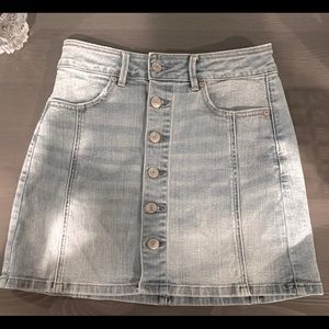 Button Up Jean Skirt